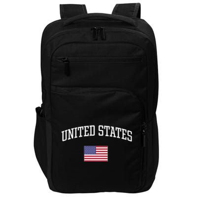 Vintage Flag Of United States Of America Love Your Country Impact Tech Backpack