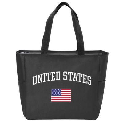 Vintage Flag Of United States Of America Love Your Country Zip Tote Bag