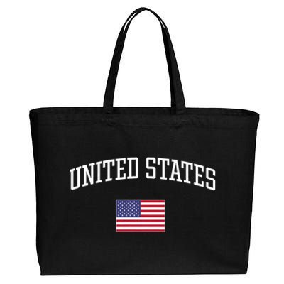 Vintage Flag Of United States Of America Love Your Country Cotton Canvas Jumbo Tote