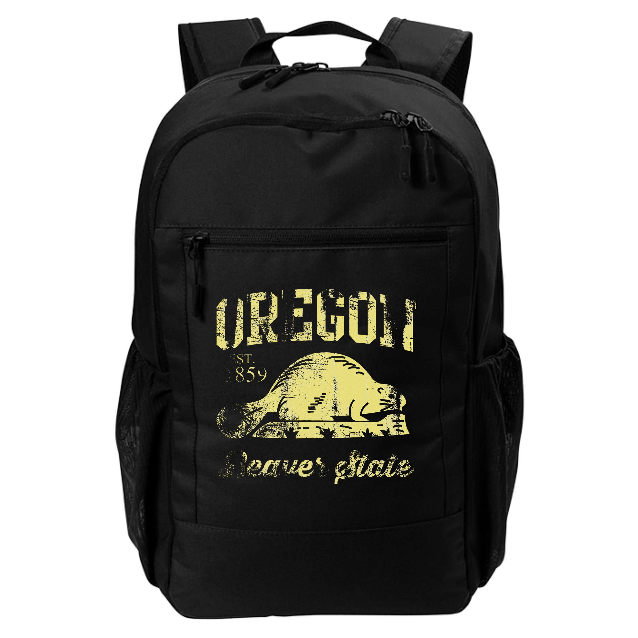 Vintage Fade Oregon Flag Beaver State Travel Backpack