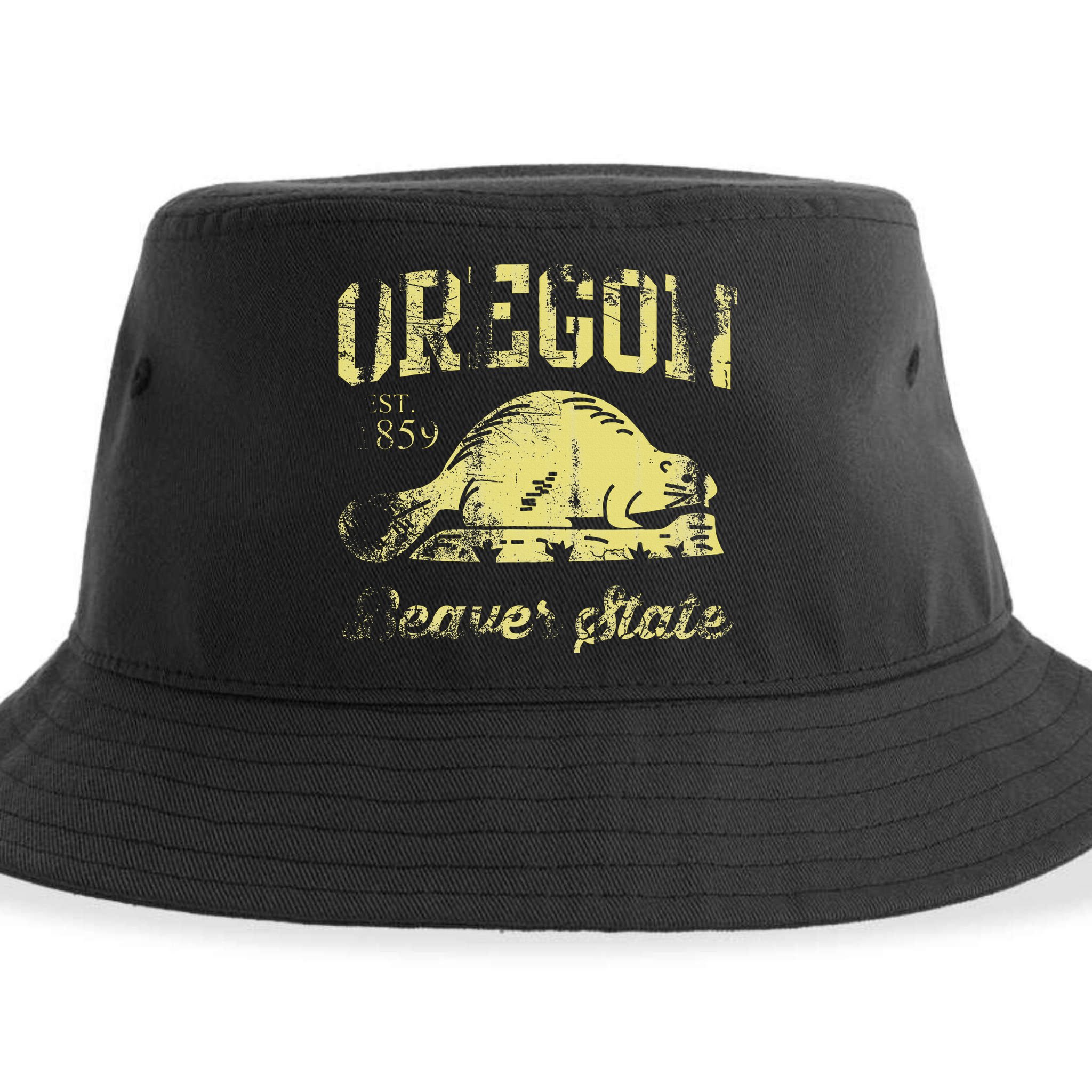Vintage Fade Oregon Flag Beaver State Travel Sustainable Bucket Hat