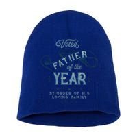 Voted Father Of The Year Dads Who Stepped Up Special Award Meaningful Gift Short Acrylic Beanie