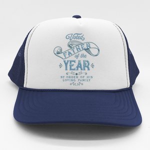 Voted Father Of The Year Dads Who Stepped Up Special Award Meaningful Gift Trucker Hat