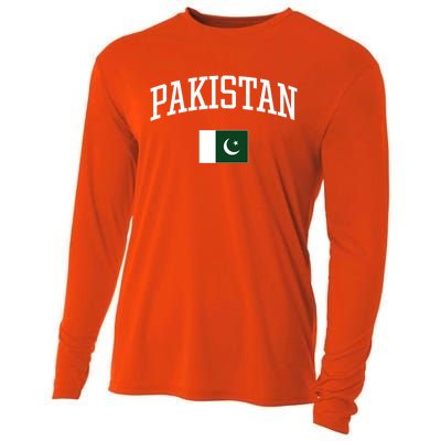 Vintage Flag Of Pakistan Love Your Country Gift Cooling Performance Long Sleeve Crew