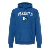 Vintage Flag Of Pakistan Love Your Country Gift Premium Hoodie