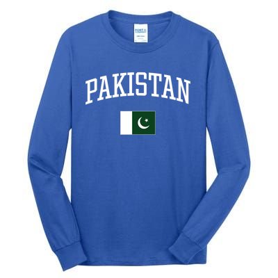 Vintage Flag Of Pakistan Love Your Country Gift Tall Long Sleeve T-Shirt