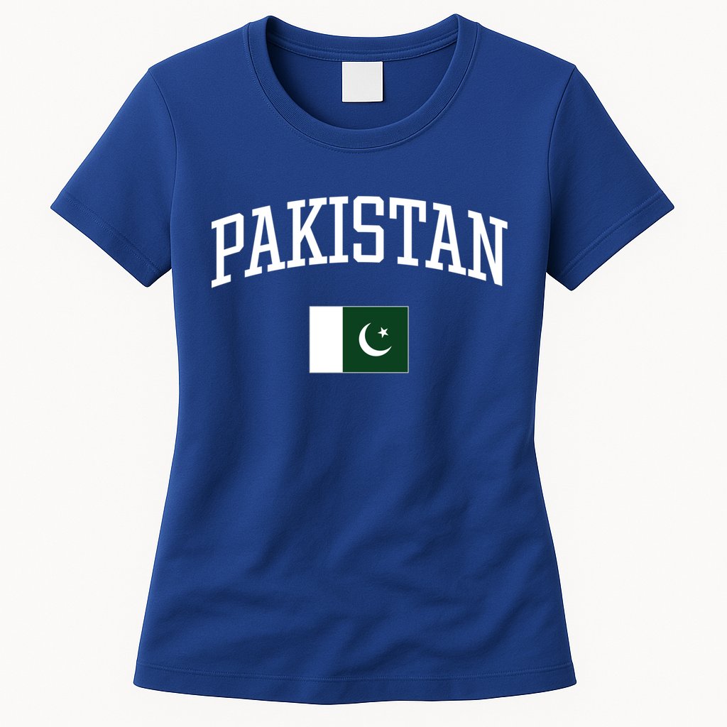 Vintage Flag Of Pakistan Love Your Country Gift Womens T-Shirt
