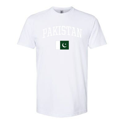 Vintage Flag Of Pakistan Love Your Country Gift Softstyle CVC T-Shirt