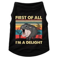 Vintage First Of All IM A Delight Moo Deng Baby Pygmy Hippo Doggie Tank