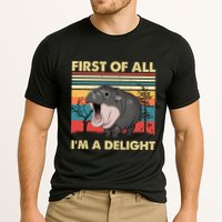Vintage First Of All IM A Delight Moo Deng Baby Pygmy Hippo Performance Shirt