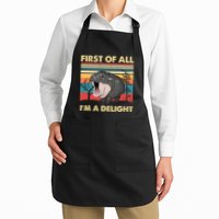 Vintage First Of All IM A Delight Moo Deng Baby Pygmy Hippo Apron