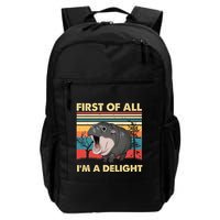 Vintage First Of All IM A Delight Moo Deng Baby Pygmy Hippo Backpack