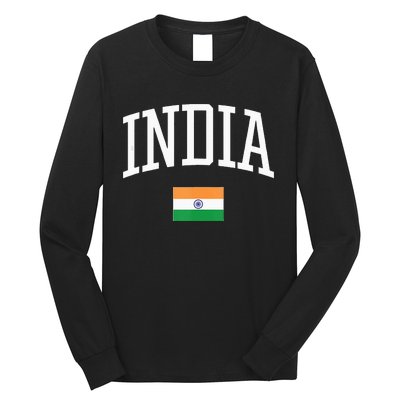 Vintage Flag Of India Love Your Country Long Sleeve Shirt