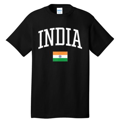 Vintage Flag Of India Love Your Country Tall T-Shirt