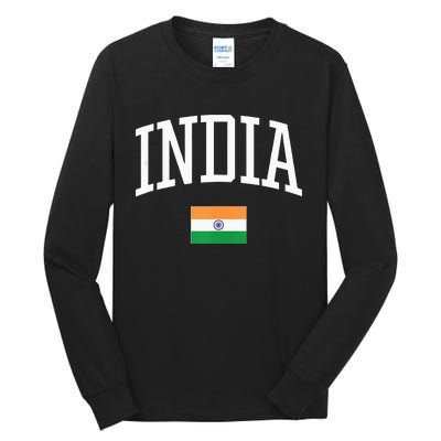 Vintage Flag Of India Love Your Country Tall Long Sleeve T-Shirt