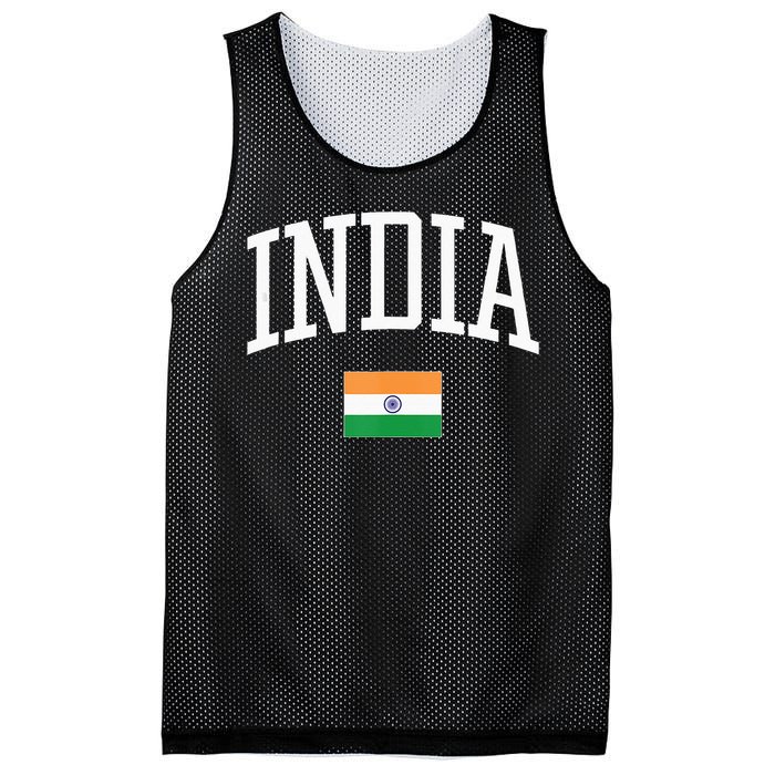 Vintage Flag Of India Love Your Country Mesh Reversible Basketball Jersey Tank