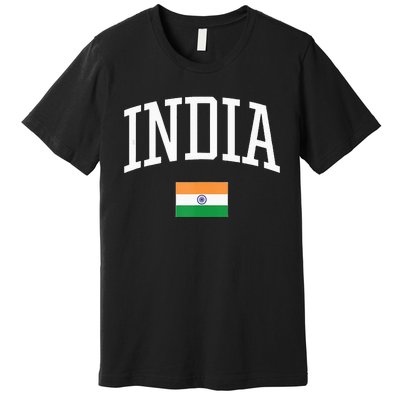 Vintage Flag Of India Love Your Country Premium T-Shirt