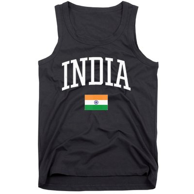 Vintage Flag Of India Love Your Country Tank Top