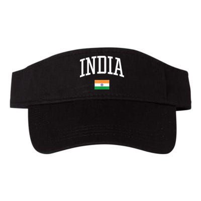 Vintage Flag Of India Love Your Country Valucap Bio-Washed Visor