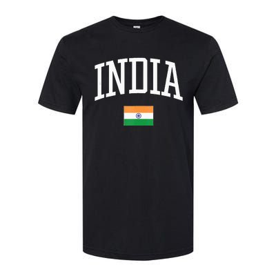 Vintage Flag Of India Love Your Country Softstyle® CVC T-Shirt