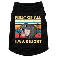 Vintage First Of All IM A Delight Moo Deng Baby Pygmy Hippo Doggie Tank