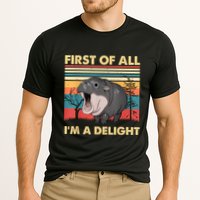 Vintage First Of All IM A Delight Moo Deng Baby Pygmy Hippo Performance Shirt