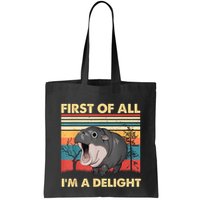 Vintage First Of All IM A Delight Moo Deng Baby Pygmy Hippo Bag