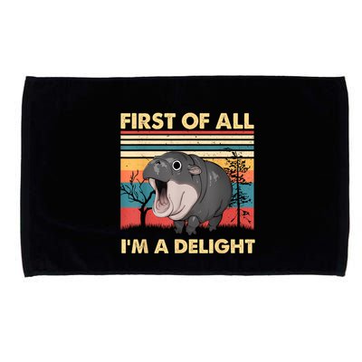 Vintage First Of All IM A Delight Moo Deng Baby Pygmy Hippo Microfiber Hand Towel