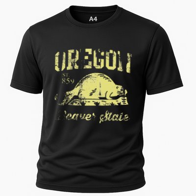 Vintage Fade Oregon Flag Beaver State Travel Men Women Performance Shirt