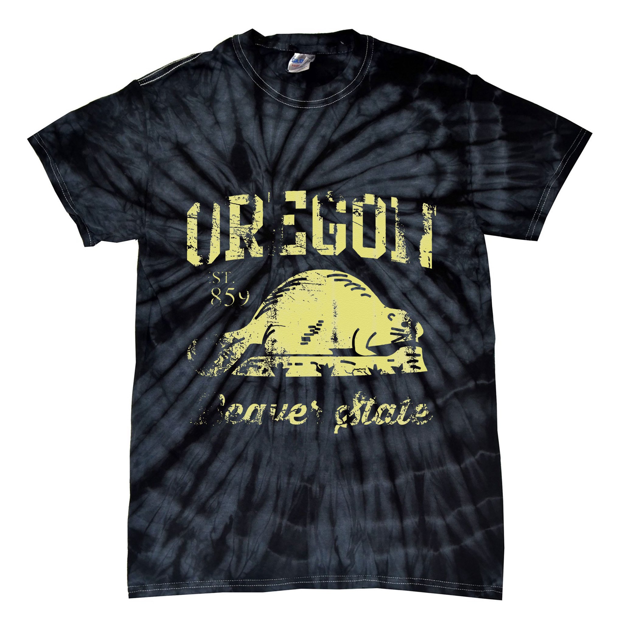 Vintage Fade Oregon Flag Beaver State Travel Men Women Tie-Dye T-Shirt