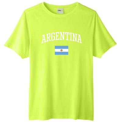 Vintage Flag Of Argentina Love Your Country Gift Tall Fusion ChromaSoft Performance T-Shirt