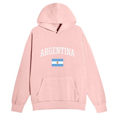 Vintage Flag Of Argentina Love Your Country Gift Urban Pullover Hoodie