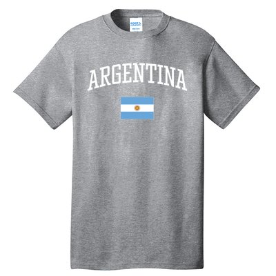 Vintage Flag Of Argentina Love Your Country Gift Tall T-Shirt