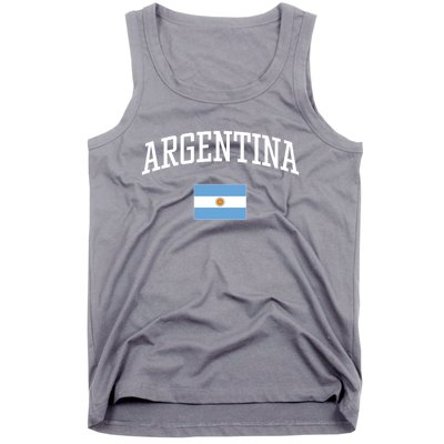 Vintage Flag Of Argentina Love Your Country Gift Tank Top