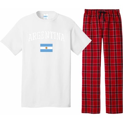 Vintage Flag Of Argentina Love Your Country Gift Pajama Set