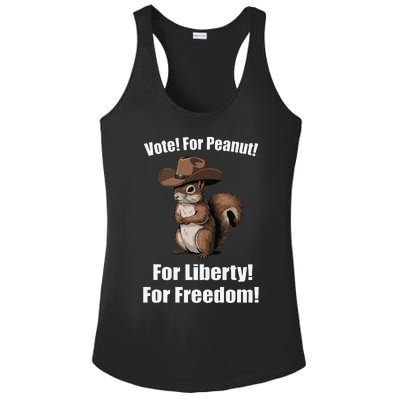 Vote For Peanut For Liberty For Freedom Ladies PosiCharge Competitor Racerback Tank