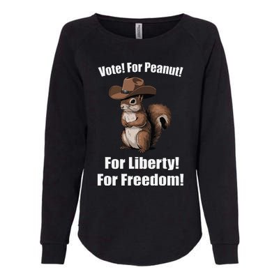 Vote For Peanut For Liberty For Freedom Womens California Wash Sweatshirt