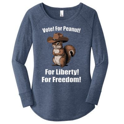 Vote For Peanut For Liberty For Freedom Women's Perfect Tri Tunic Long Sleeve Shirt