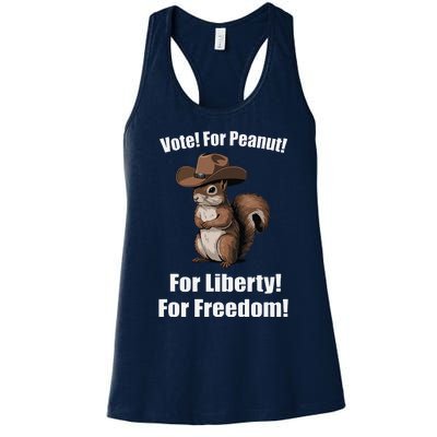 Vote For Peanut For Liberty For Freedom Women's Racerback Tank