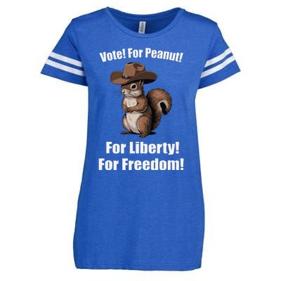 Vote For Peanut For Liberty For Freedom Enza Ladies Jersey Football T-Shirt