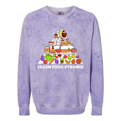 Vegan Food Pyramid Colorblast Crewneck Sweatshirt