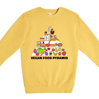 Vegan Food Pyramid Premium Crewneck Sweatshirt