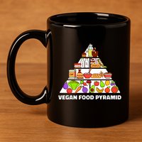 Vegan Food Pyramid 11oz C Handle Ceramic Mug