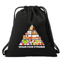 Vegan Food Pyramid Drawstring Bag