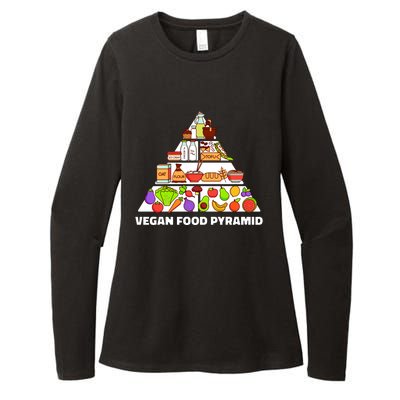 Vegan Food Pyramid Womens CVC Long Sleeve Shirt