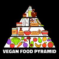 Vegan Food Pyramid Ladies Essential Flowy Tank