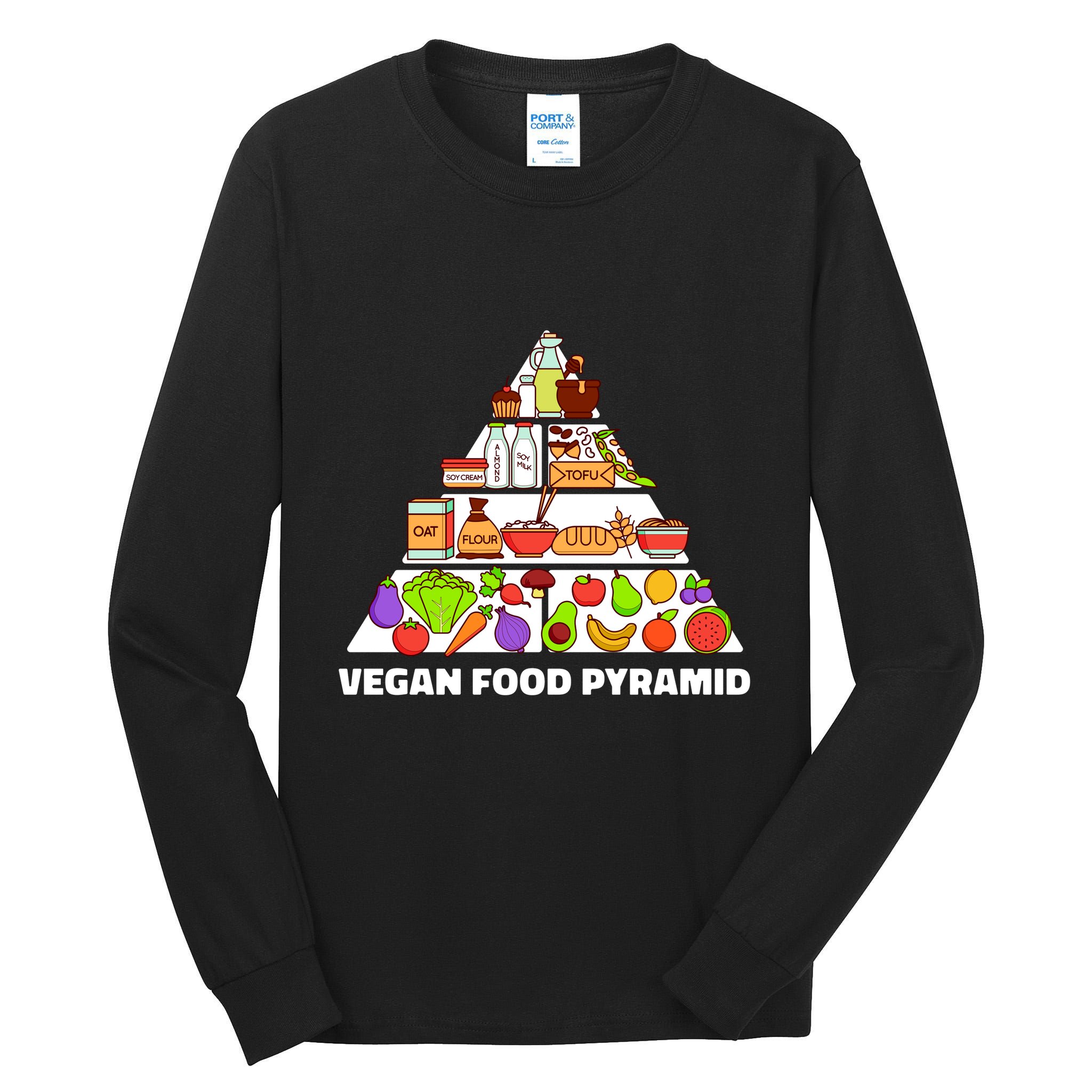 Vegan Food Pyramid Tall Long Sleeve T-Shirt