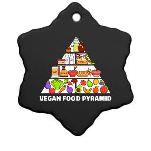 Vegan Food Pyramid Ceramic Star Ornament