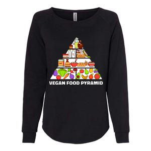 Vegan Food Pyramid Womens California Wash Sweatshirt