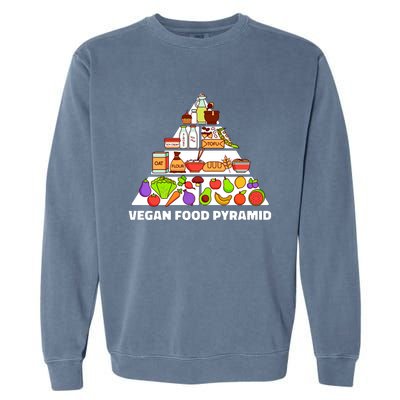 Vegan Food Pyramid Garment-Dyed Sweatshirt